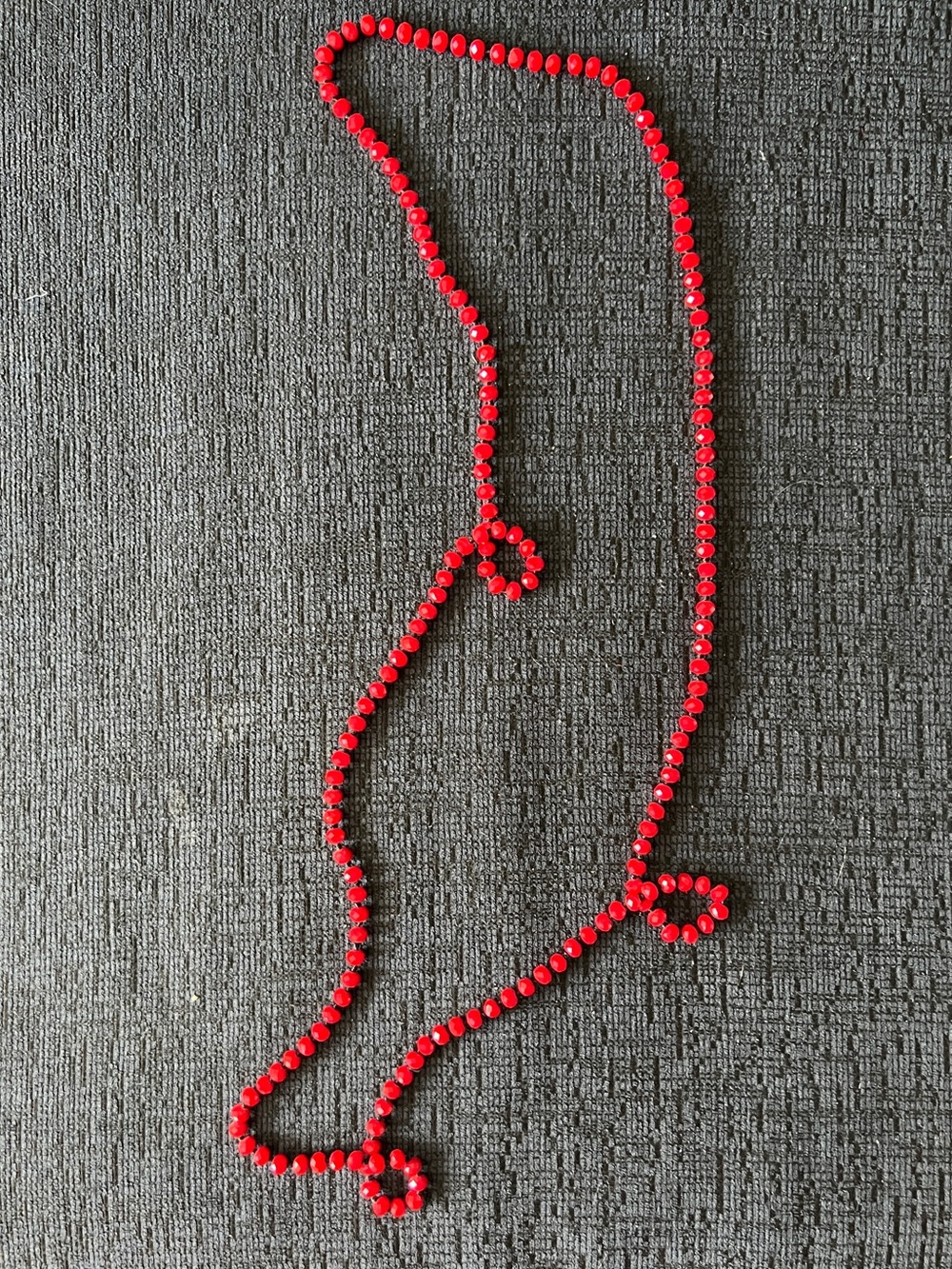 Red and Black Bead Necklace